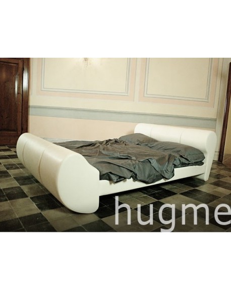 Letto Hugme Bianco Pelle