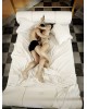 Letto Baldacchino Hugme Bianco Pelle