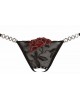 Riostring Aperto con Rosa Nero Pizzo 