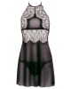 Chemise Set Nero Pizzo Elasticizzato