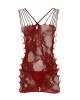 Mini abito trasparente Rosso 
