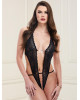 Body DEEP-V LACE TEDDY Nylon Nero