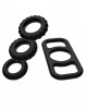 COCK RINGS SET 4 PEZZI Nero 