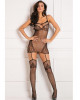 RENE' ROFE' - TO THE NINES BODYSTOCKING Nylon Nero