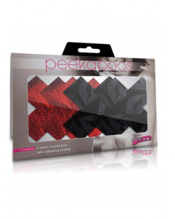 PEEKABOOS COPRI-CAPEZZOLI PREMIUM Nero Rosso 