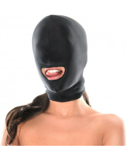 Spandex Open Mouth Hood Nero