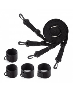 Crushious - Bed Restraints Kit Nero Elasticizzato 