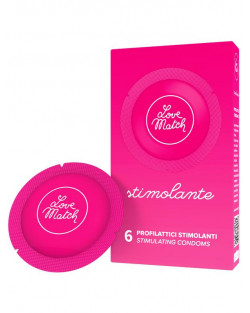 Love Match - Profilattici Stimolanti - 6pz