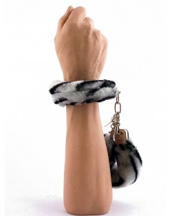 Manette Peluche Love Cuffs Zebrato