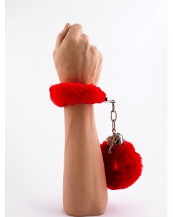 Manette Peluche Love Cuffs Rosso 