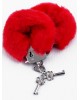 Manette Peluche Love Cuffs Rosso 